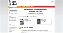 Desktop Screenshot of libre-label.izibookstore.com
