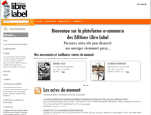 Tablet Screenshot of libre-label.izibookstore.com